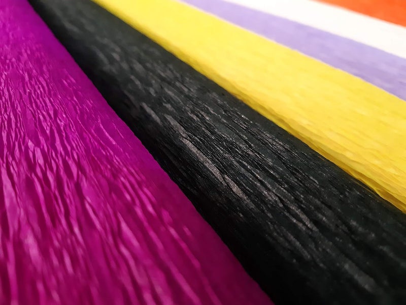 AMY & ELY 3m x 55cm Crepe Paper Roll for Art & Craft Flower Making Birthday Decoration (Black) - Image 2