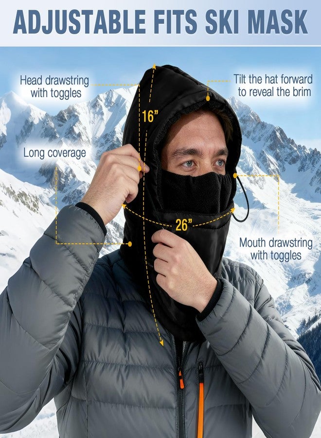 Goocoz Winter Balaclava Ski Mask for Men, Windproof Beanie Hat Therma Fleece Hood, Winter Snow Gear for Outdoor, Motorcycle Skiing - Image 4