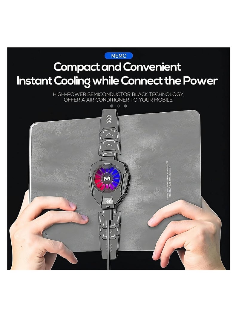 DIGI CORE Mobile Phone Cooler Fan With Temperature Indicator Semi-Conductor Technology Mobile Cooler For Instant Cooling Fan For Android And iPhones  - Image 5