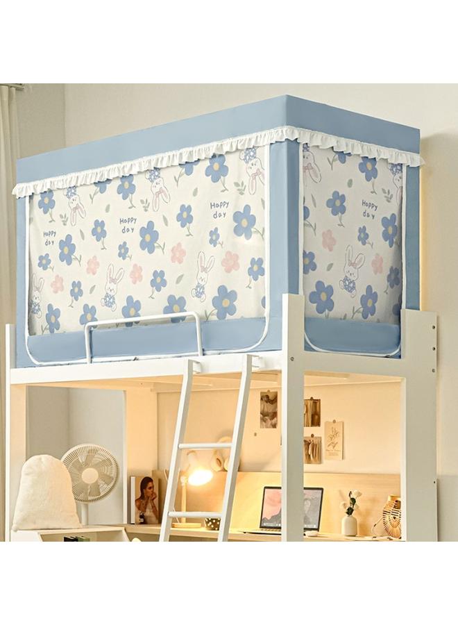 Bluejw Girls' Student Mosquito Net Dormitory Bed Curtain Integrated Dormitory Upper Bed Curtain Circumference Curtain Lower Bed Retractable Curtain Universal - Image 1