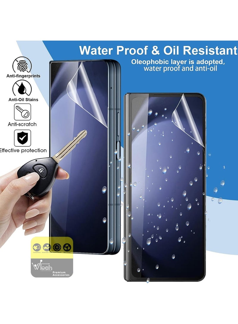 Wtech Front And Back Screen Protector Transparent Film For Samsung Galaxy Z Fold5 5G 2023 Clear - Image 3