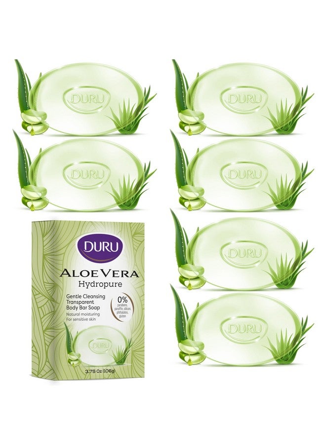 Duru Aloe Vera Glycerin Bar Soap Cleansing Bar Moisturizing Sensitive Skin Vegan Transparent Paraben Free Alcohol Free Silicone Free Phthalete Free Gluten Free Body Wash Pack Of 6 - Image 1