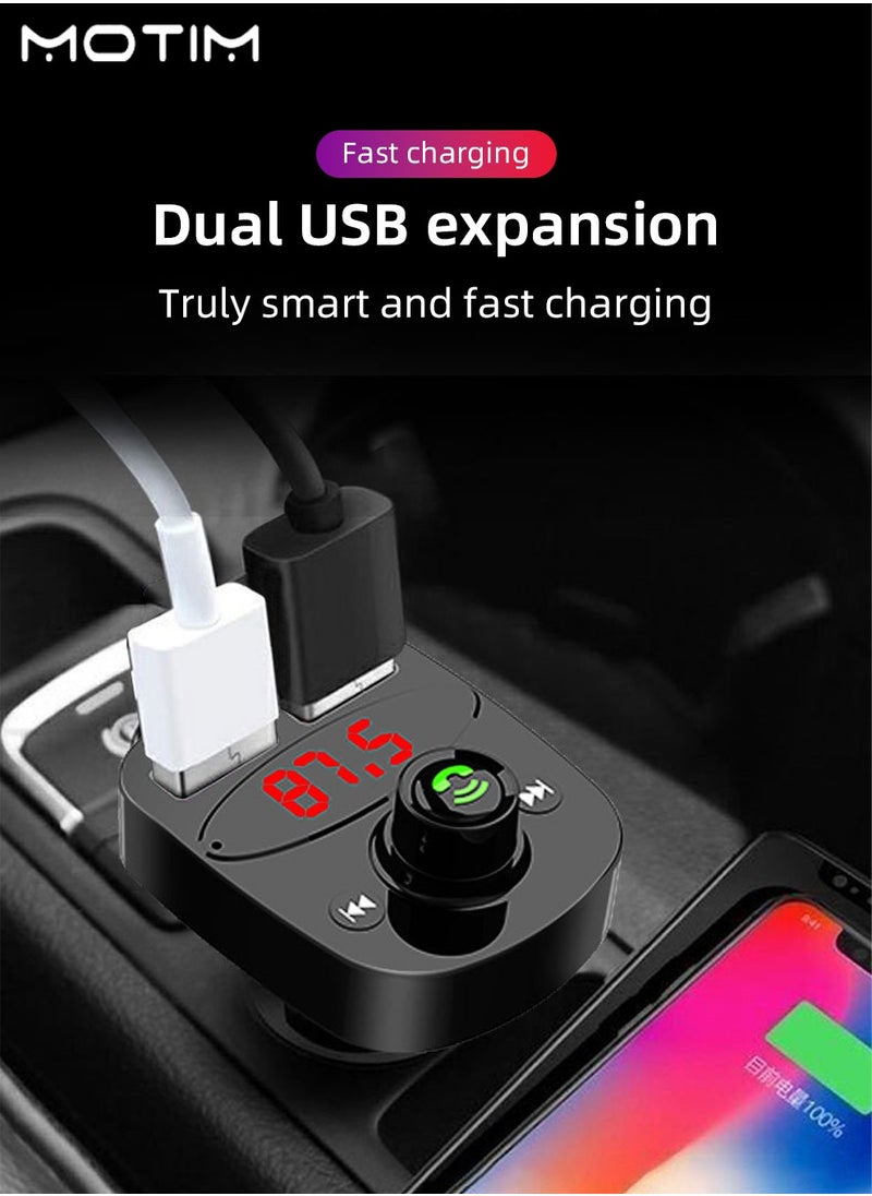 Motim Car FM Transmitters Bluetooth Adapter Audio Receiver And MP3 Music Player And Car Charging QC3.0 Bluetooth Adapter  - Image 3
