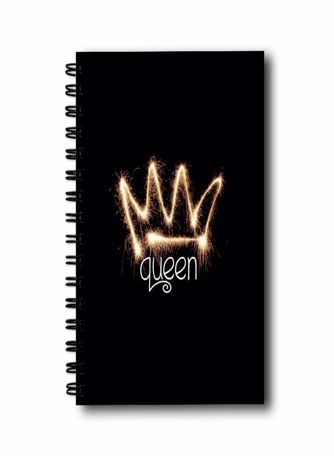 Vprint Quality Notebook Diary Unruled - 100 GSM, 160 Pages, Size A5 - Diary for Girls Notepad for Kids Memo Book for Gifting Small Sketch Book A5 Wiro Bound Journal Drawing Book for Artists (Queen) - Image 1
