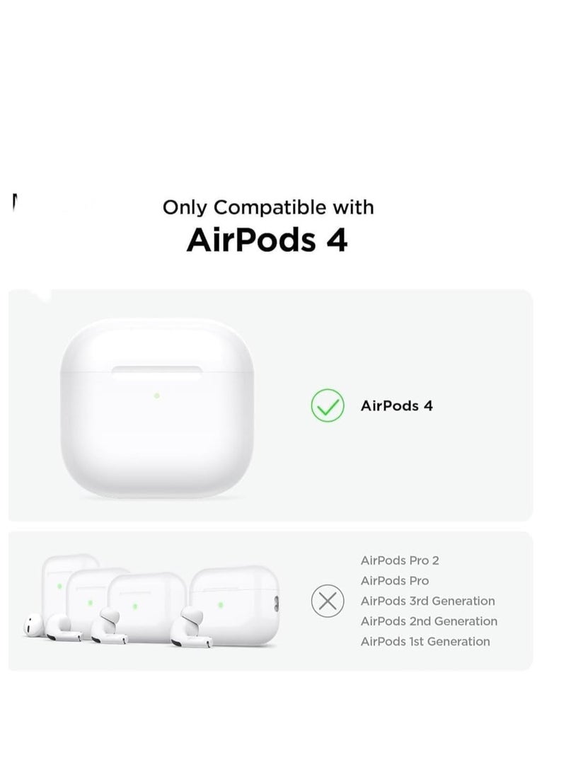 AirPods 4 Case with Phone Stand, Secure Lock Design Silicone Protection with Leather Texture for Airpod 4 (purple)  - Image 2