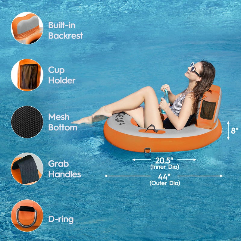 CALOBANA Upgraded Heavy Duty River Tube for 350lb Adults, Inflatable Lake Floats, Thick Tubes for Outdoor Floating Rafting on Lakes - Image 4