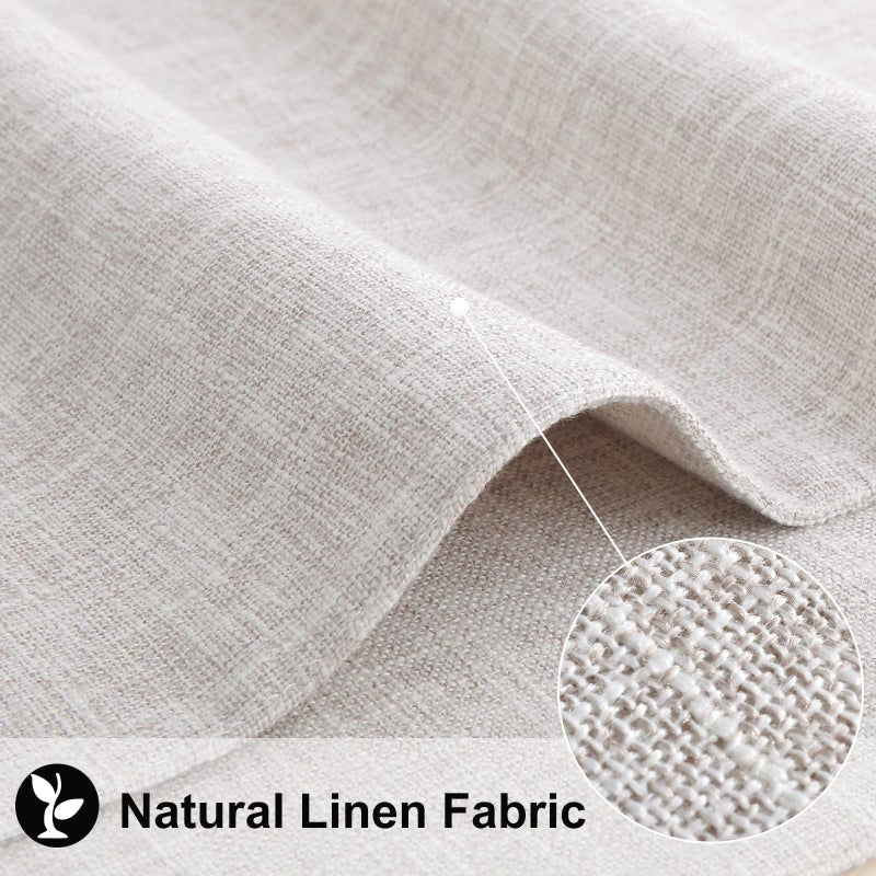 homing Cotton Linen Placemats Set of 6, Cloth Washable Farmhouse Dining Table Mats for Indoor, Outdoor, Easter, Easy to Clean, Neutral Beige, 13 x 19 Inch - Image 2