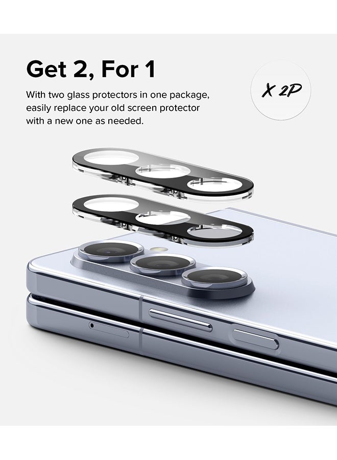 Ringke Pack of 2 Camera Styling Lens Protector For Samsung Galaxy Z Fold 5, Aluminium Frame Tough Protective Cover Sticker - Clear - Image 5
