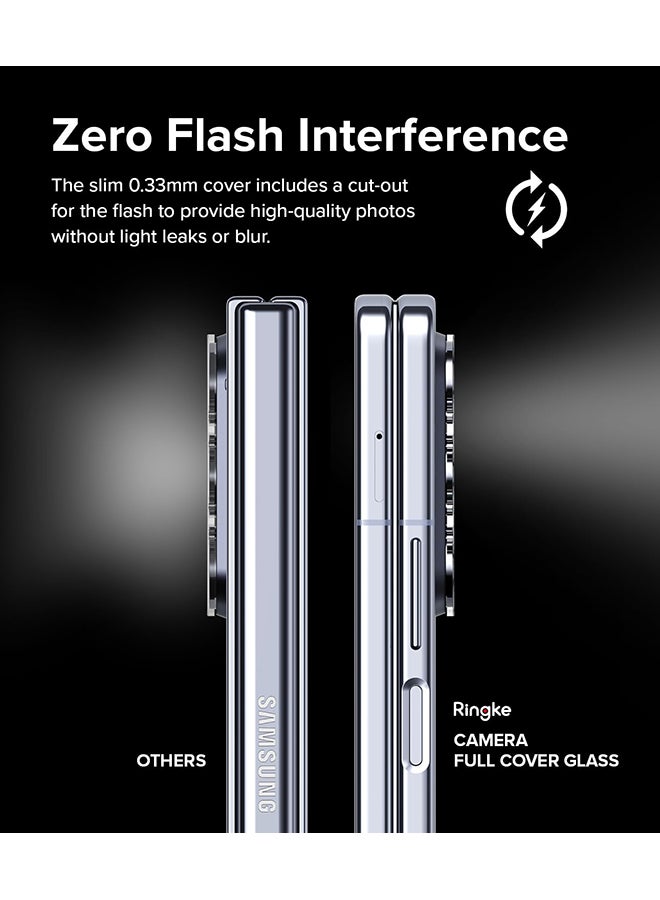 Ringke Pack of 2 Camera Styling Lens Protector For Samsung Galaxy Z Fold 5, Aluminium Frame Tough Protective Cover Sticker - Clear - Image 3