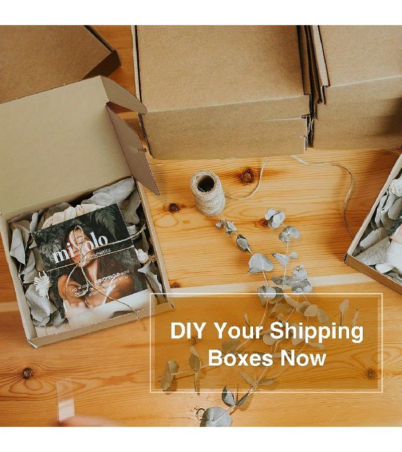 15 Pcs 4x4x2 Inch Shipping Boxes with Lids Brown Cardboard Gift Containers - Image 5