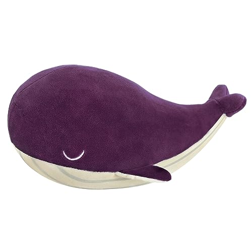 MUPI Whale Stuffed Animals Plush Pillow 4 Size Cute Soft Cotton Plushies Pillows Kawaii Blue Whale Toy Gifts for Kids Boys Girls Adults Purple 10 Inch - Image 1
