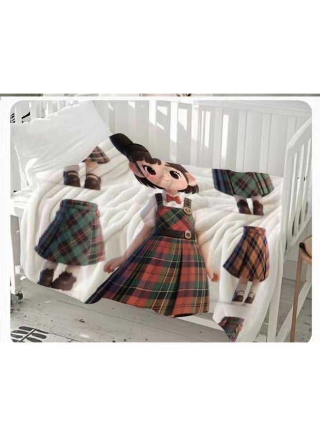 عام بطانية رقيقة من الفانيلا الكرتونية للأطفال والرضع (دافئة ومريحة، ومناسبة للنوم والألعاب) 70 سم * 100 سم - Image 2