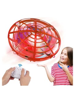 Mini UFO Flying Ball Toys, Hand Operated Drone for Kids Adults, Hands-Free Motion Sensor Mini Drone, With 5 Infrared Sensors 360°Rotating and Flashing LED Lights, Suspended Rotating Flying Saucer