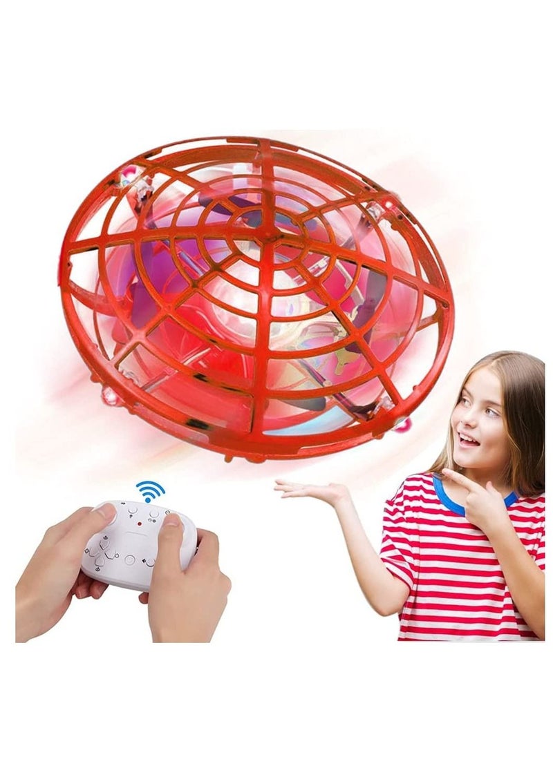 Excefore - Mini UFO Flying Ball Toys, Hand Operated Drone for Kids Adults, Hands-Free Motion Sensor Mini Drone, With 5 Infrared Sensors 360°Rotating and Flashing LED Lights, Suspended Rotating Flying Saucer - Image 1