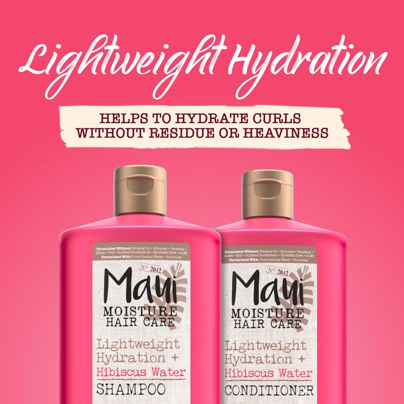 Maui Moisture Lightweight Hydration + Hibiscus Water Conditioner, Nourishing Conditioner Softens & Quenches Wavy & Curly Hair with Aloe Vera, Vegan & Silicone-Free, 25.4 fl. oz - Image 5