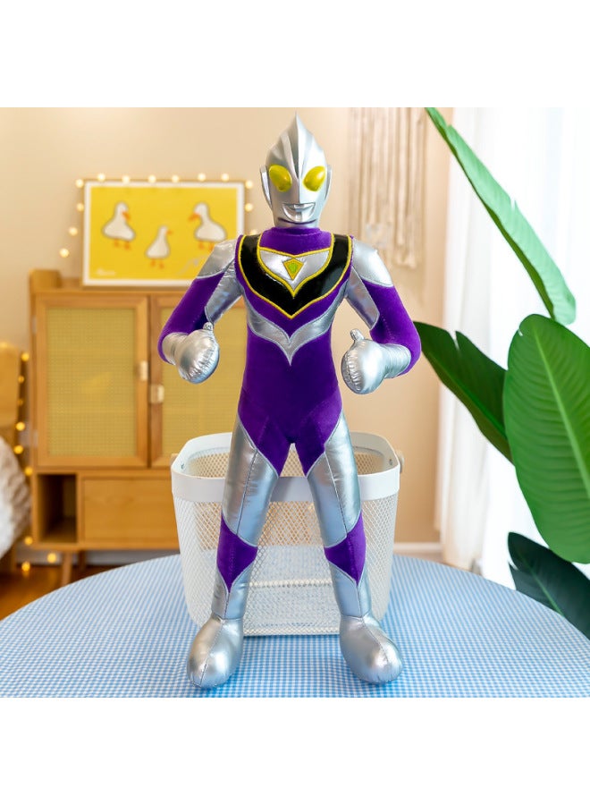 Ultraman Doll Doll Cartoon Plush Doll Large Doll For Boys Birthday Gift-Specifications:Gaia Purple-Color:55cm - Image 1