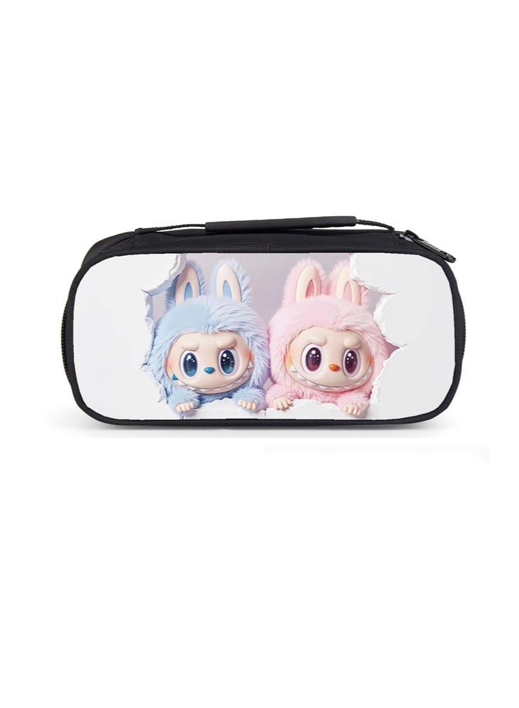 LABUBU LABUBU pencil case, high-value, large-capacity primary school student cartoon pencil case, stationery bag - Image 1