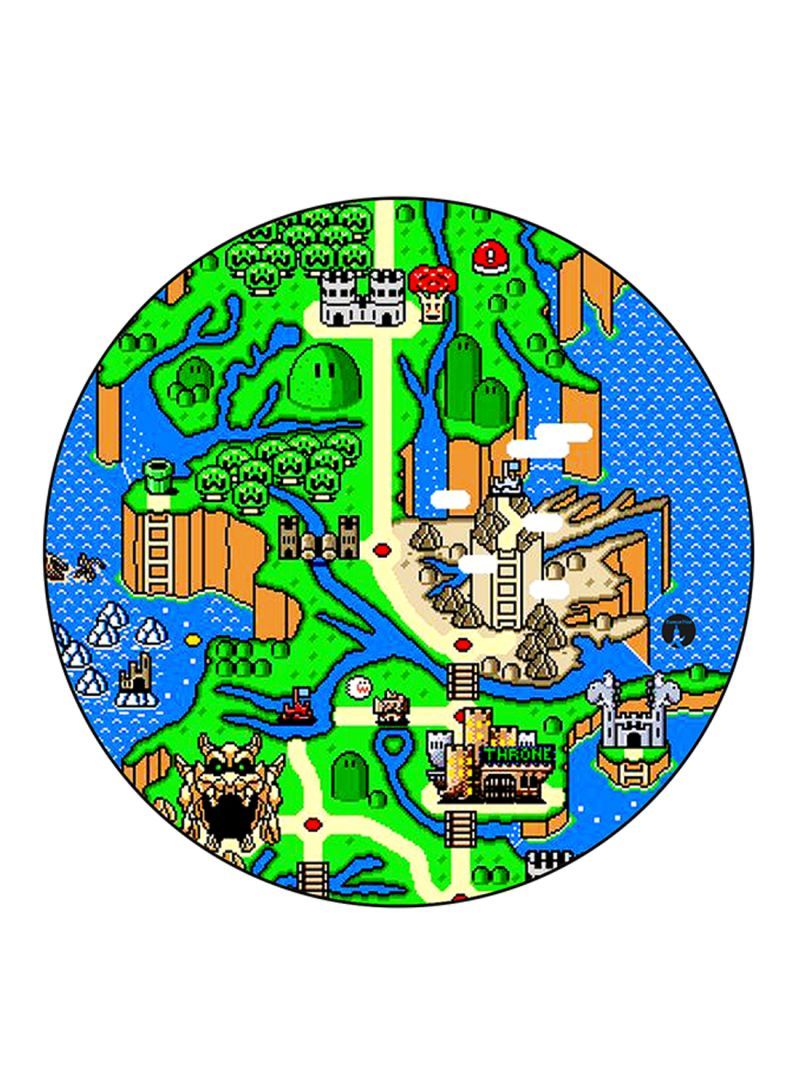 RKN The Video Game Super Mario Printed Mouse Pad Round  Multicolour