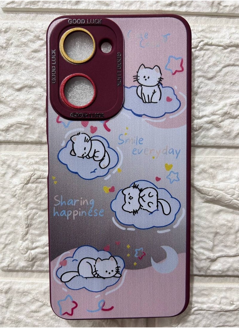 Back Cover Compatible With Phone Vivo Y03 - Multi Color 369