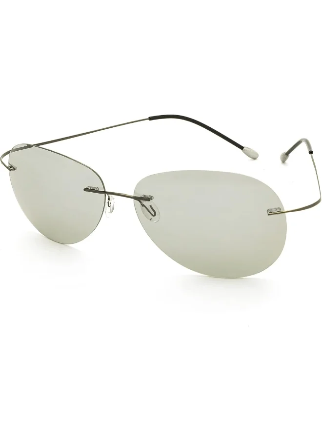 لي كوبر Sunglasses  Frame Grey Mirror Lens 60mm  - LC3048C02