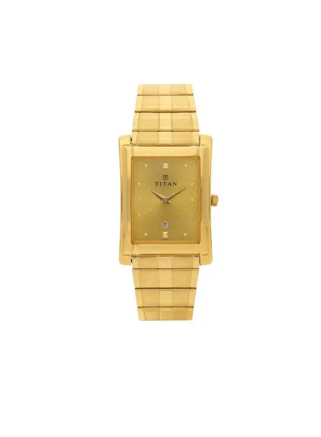 تيتان Men's Metal Analog Watch 9154YM02 - 26.29 mm