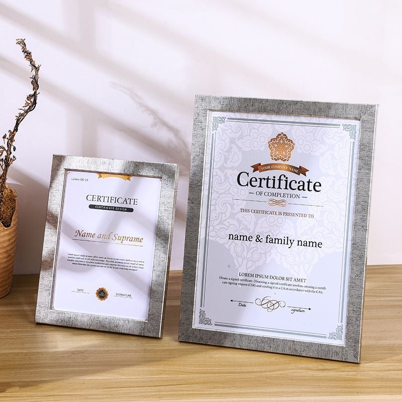 A4 Certificate Frame Gold Silver Award Display Frame for Patents, Documents, Wall Mountable & Tabletop - Image 4