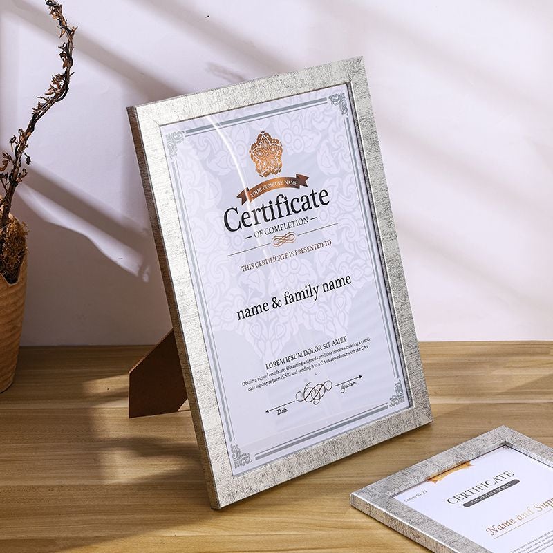 A4 Certificate Frame Gold Silver Award Display Frame for Patents, Documents, Wall Mountable & Tabletop - Image 1