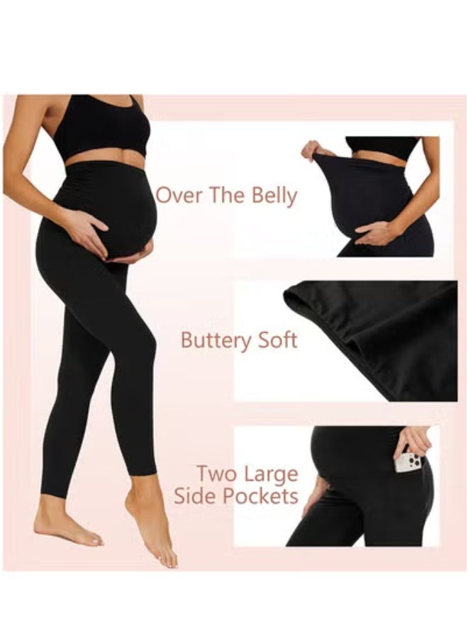 RedMapleTEK Pregnant Women Wear 3 Pieces Of Seamless Yoga Pants For Spring and Autumn  - Image 4