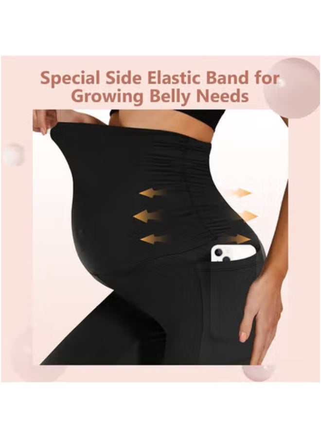 RedMapleTEK Pregnant Women Wear 3 Pieces Of Seamless Yoga Pants For Spring and Autumn  - Image 3