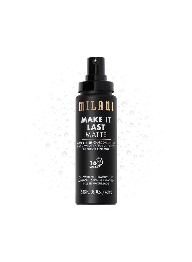 MILANI Make it Last Matte - Matte Finish Charcoal Setting Spray- Cruelty-Free Makeup Primer and Setting Spray for Oily Skin - Long Lasting Finishing Spray (2.03 Fl. Oz.) - Image 1