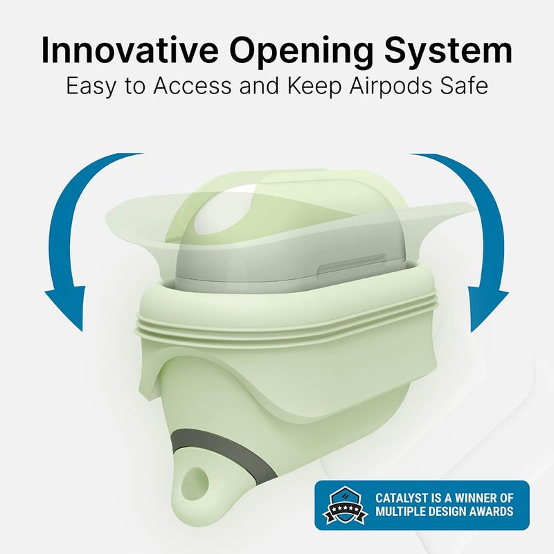 Catalyst Waterproof Case for AirPods Pro 2nd Generation and AirPods Pro 1st Generation - Wireless and USB-C Charging Compatible, One Piece Design, High Drop Protection Case with Carabiner - Image 5