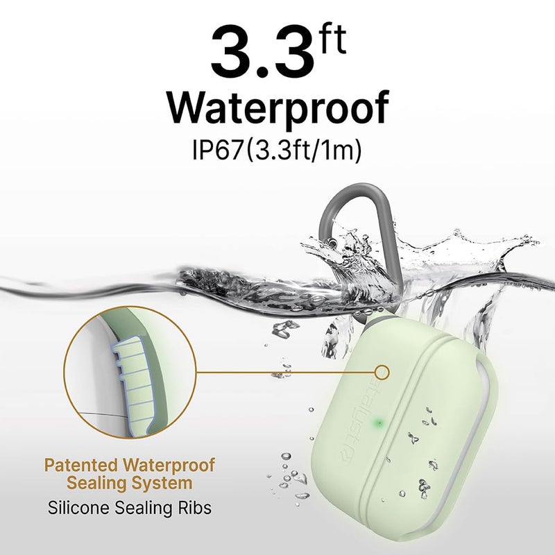 Catalyst Waterproof Case for AirPods Pro 2nd Generation and AirPods Pro 1st Generation - Wireless and USB-C Charging Compatible, One Piece Design, High Drop Protection Case with Carabiner - Image 4