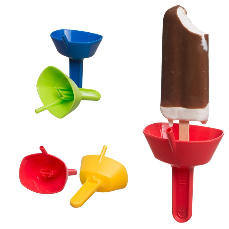 Drip Free Popsicle Holder  Mess Free Frozen Treats Holder with Straw 3 PACK