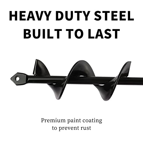 TCBWFY Garden Auger Drill Bit for Planting – 1.6x9 Inch Garden Auger,Rapid Planter Bulb & Bedding Plant Auger for 3/8" Hex Drive Drill – Ideal Bulb Planter Tool for Tulips - Image 3