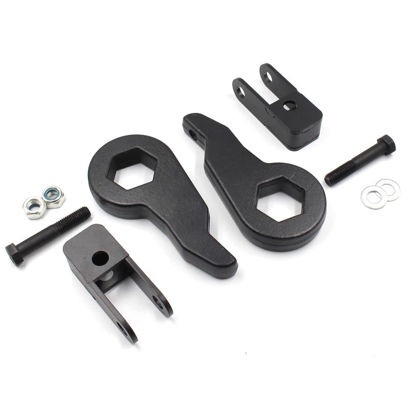 YZQPNB13 inch Leveling Lift Kit with Shock Extender Brackets Compatible with 19992007 Chevrolet Silverado 1500 Tahoe Avalanche GMC Sierra Yukon 4WD Torsion Bars Keys