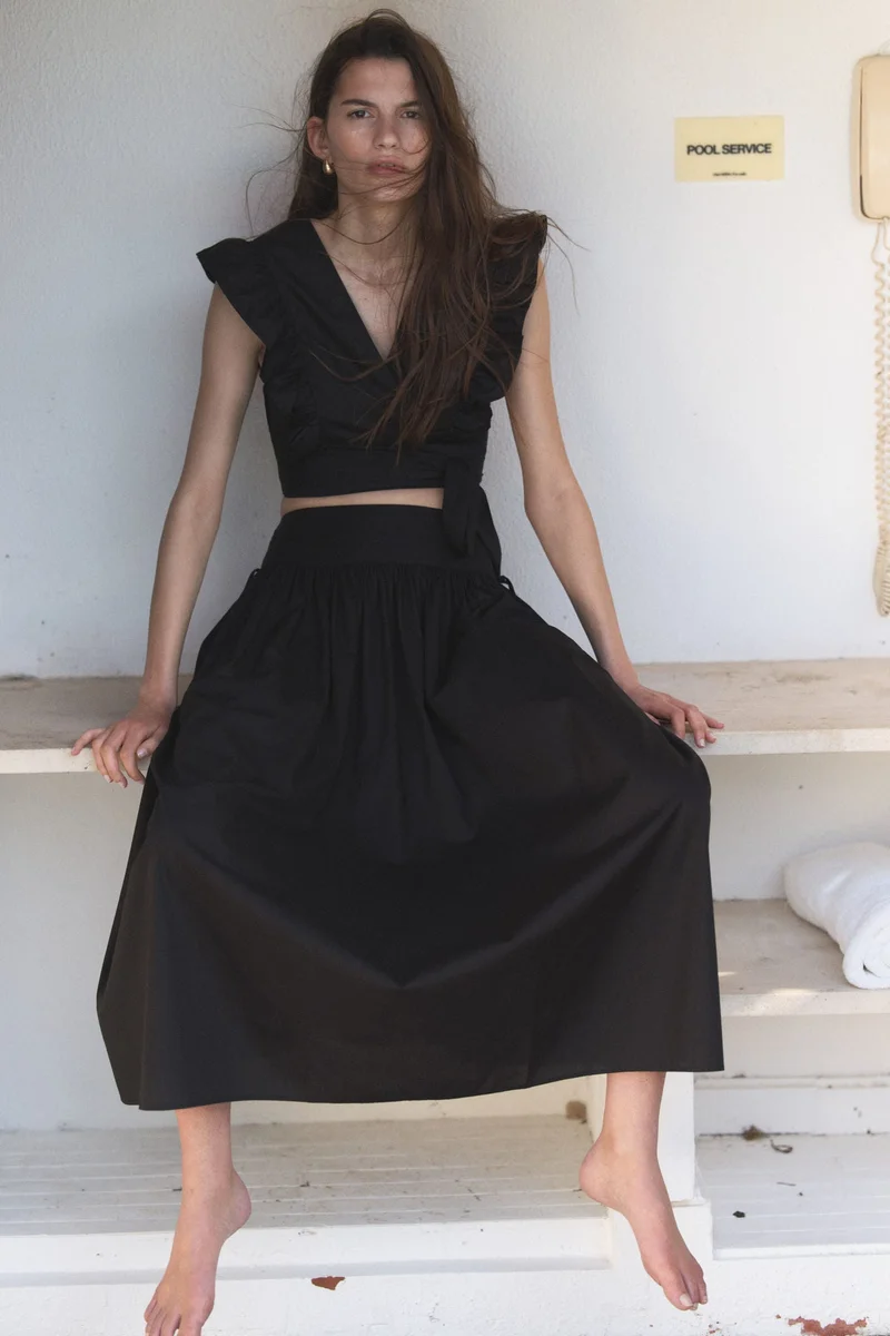 H&M Cropped wrap top