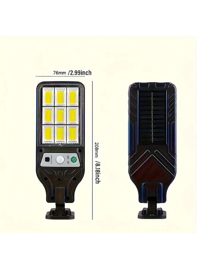 Smart Motion Sensor Solar Light 1pc 9COB Panel 3 Modes Dimmable Remote Wall Mount Outdoor - Image 2