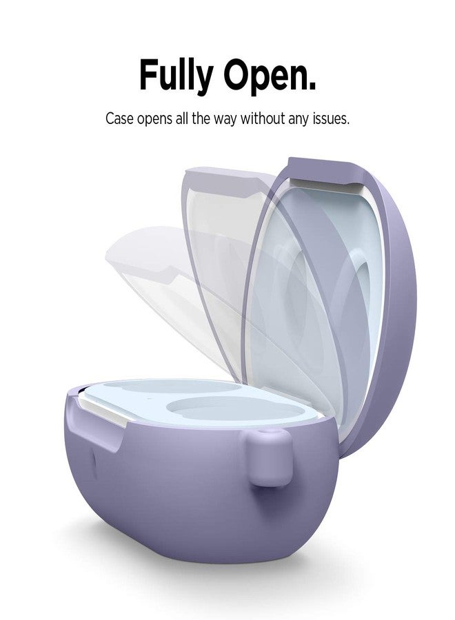 elago Silicone Case for Samsung Galaxy Buds Plus (2020) / Galaxy Buds (2019) - Lavender Grey, Full Body Protection, Adhesive Gel Pad - Image 4