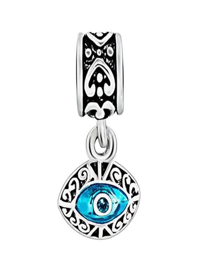KunBead Blue Enamel Evil Eye Dangle Charms Compatible with Pandora Charm Bracelets Necklaces Birthday Jewelry Gifts for Women - Image 2