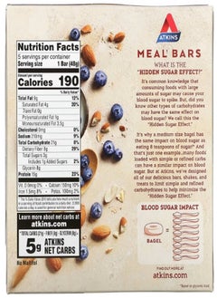 Atkins Greek Yogurt Bar Blueberry 5 Bars 1.69 oz 48 g Each  - Image 2