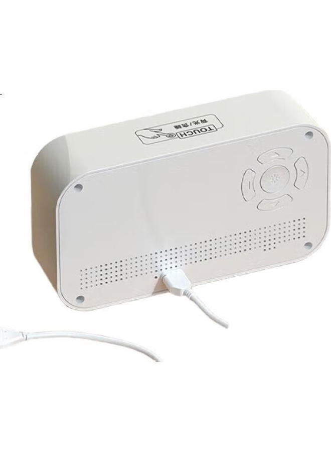 Compas Electronic Alarm Clock For Students, Wake-Up Helper, Digital Clock, Student And Children'S Alarm Clock, 801 Rechargeable White Model - Image 3