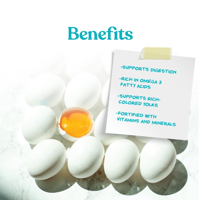 Manna Pro Omega Egg Maker, Chicken Feed Supplement for Laying Hens, Poultry Food with Omega-3 Fatty Acids, Digestion Support with Fortified Vitamins & Minerals, 5 lbs - Image 4