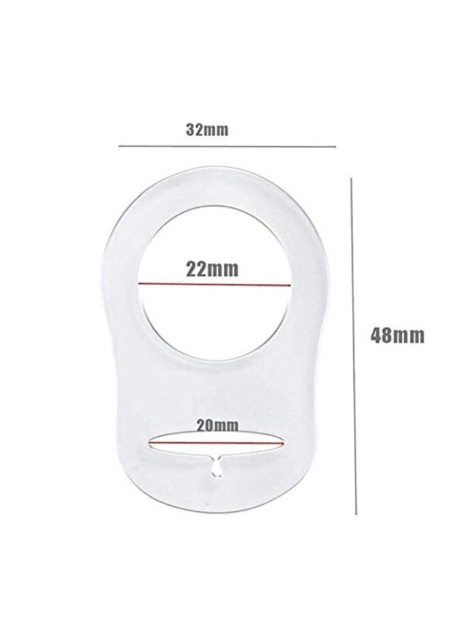 Pack of 12 Silicone Ring for s Baby Silicone Ring Dummy Holder for s Transparent Soft Silicone Baby Dummy Clips Holders Transparent - Image 2