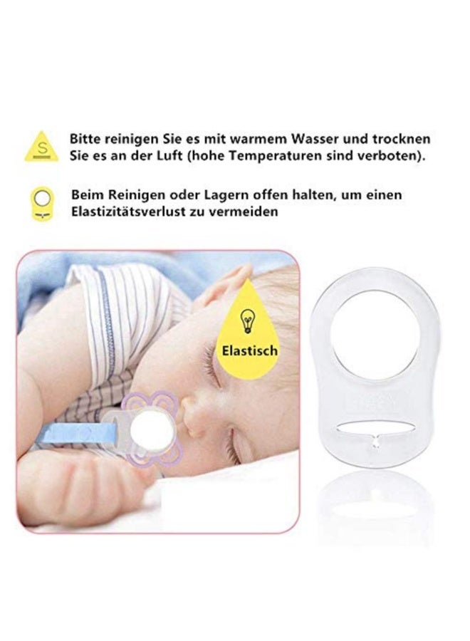 Pack of 12 Silicone Ring for s Baby Silicone Ring Dummy Holder for s Transparent Soft Silicone Baby Dummy Clips Holders Transparent - Image 3