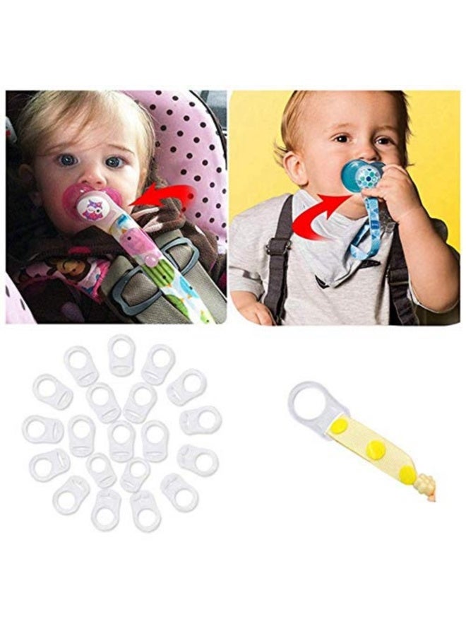 Pack of 12 Silicone Ring for s Baby Silicone Ring Dummy Holder for s Transparent Soft Silicone Baby Dummy Clips Holders Transparent - Image 5
