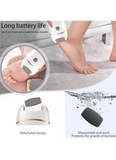Adando Adando Electric callus remover Removable grinding head Rechargeable electronic feet file Electric pedicure kit Foot rubbing Dead skin remover For all people  - Image 4