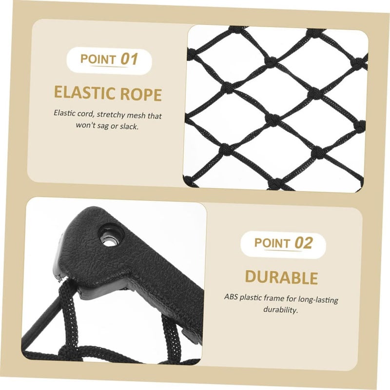 PRETYZOOM Car Cargo Storage Net 2pcs Car Mesh Organizer Elastic Net Pouch for Vehicle - Image 4