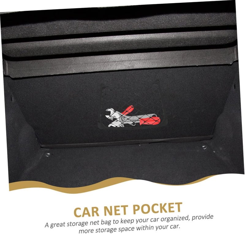 PRETYZOOM Car Cargo Storage Net 2pcs Car Mesh Organizer Elastic Net Pouch for Vehicle - Image 3