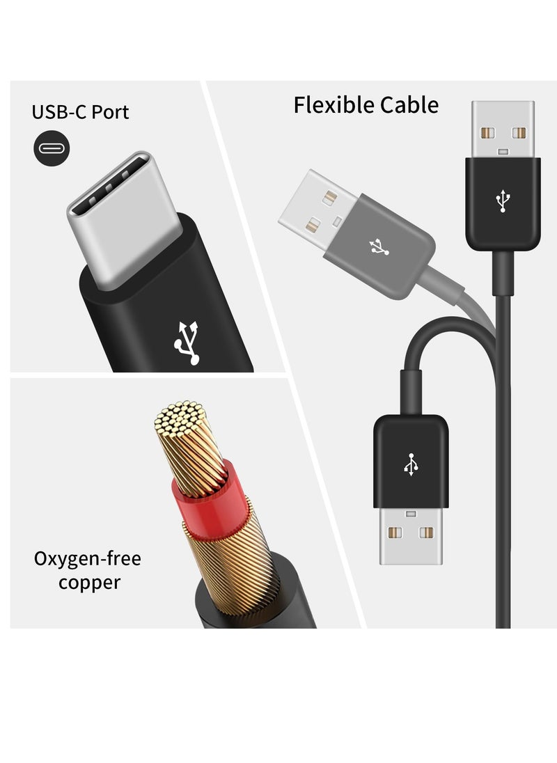 Excefore - USB A to USB C Splitter Cable, Multi USB C Splitter Cable, 6 in 1 USB 2.0 Type A Male to 6 USB C Male Charging Cable, for USB Type-C Phone, Tablet, 5ft - Image 1