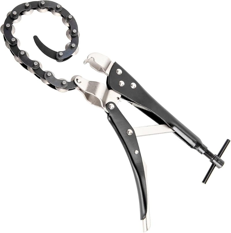 NALACAL Chain Tube Cutter, Tailpipe Cutter, Pipe Cutter 3/4 to 3 Inch (80mm) Carbon Steel Chain Exhaust Pipe Cutter Tool, PVC Copper Aluminum Pipe Cutter Tool with Cutter Chain - Image 1